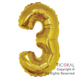 GLOBO METALIZADO DORADO OVNI 14